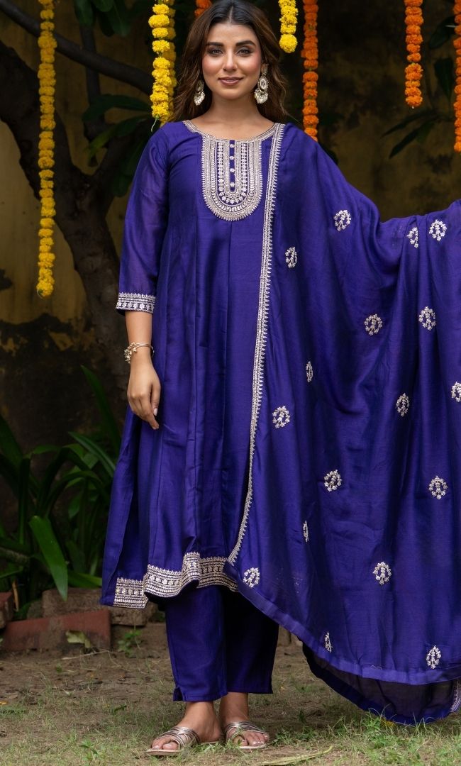 Rahi Purple Suit Set