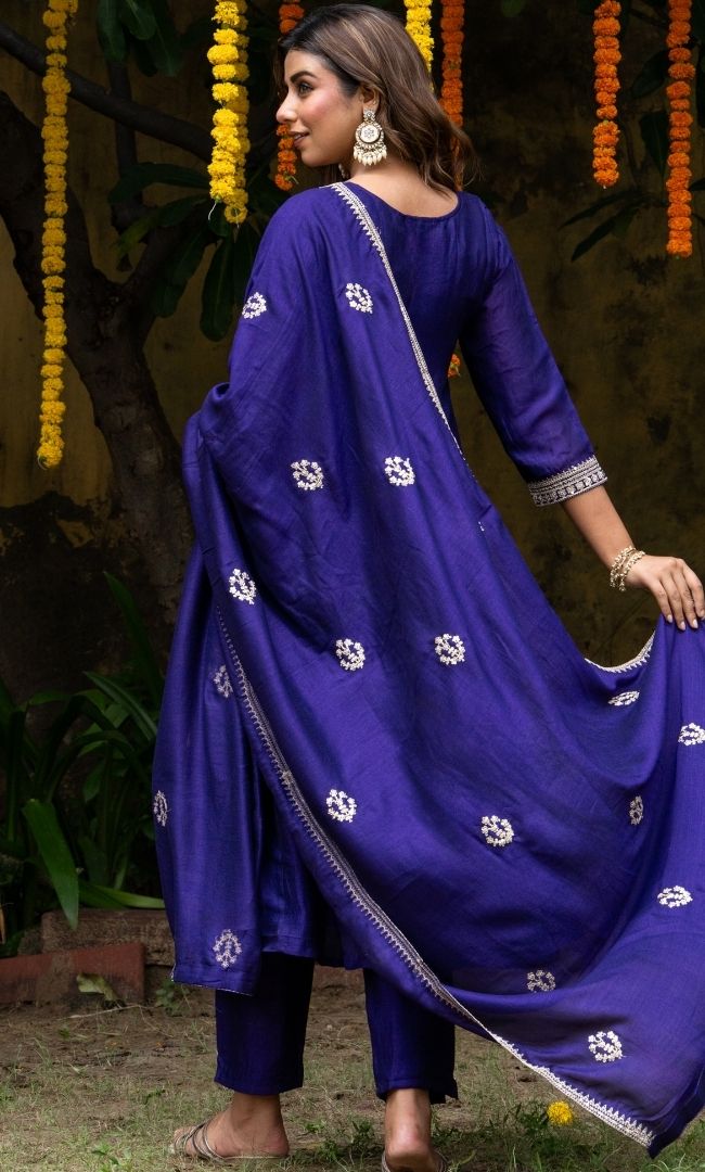 Rahi Purple Suit Set