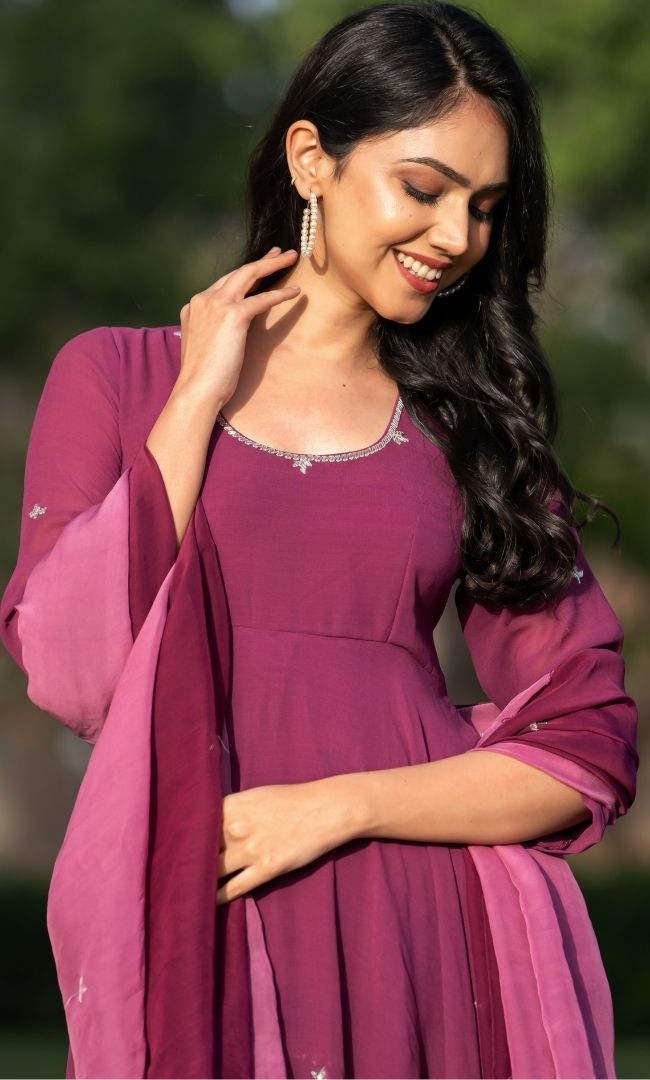 Rosewood Handwork Anarkali Set