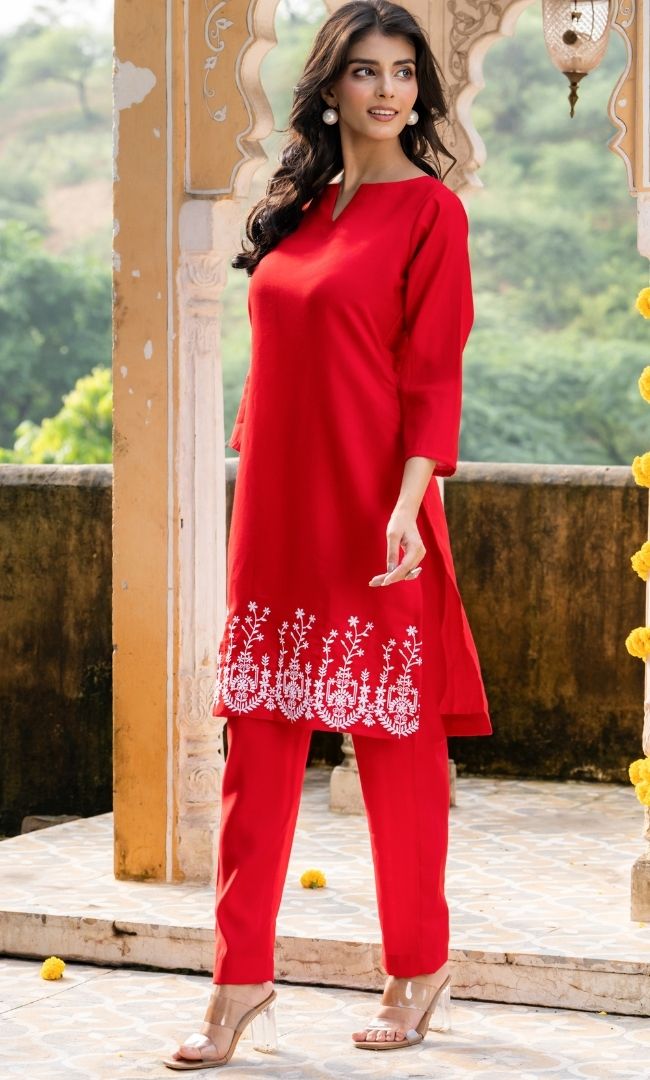 Era Red Co ord Set
