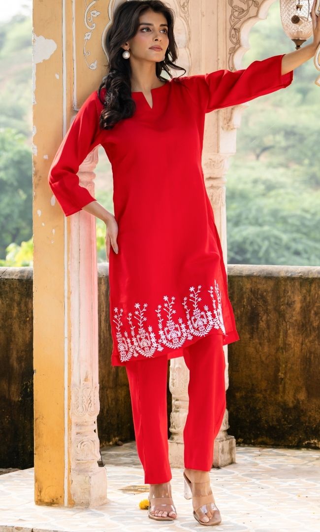Era Red Co ord Set