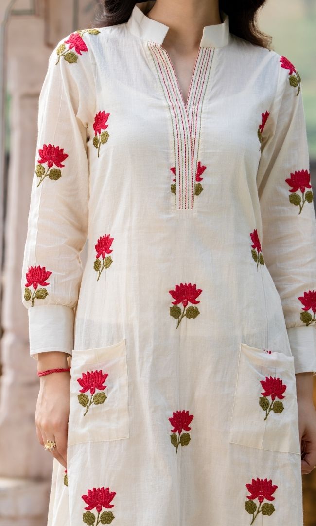 Seoul Lotus Kurta Co ord Set