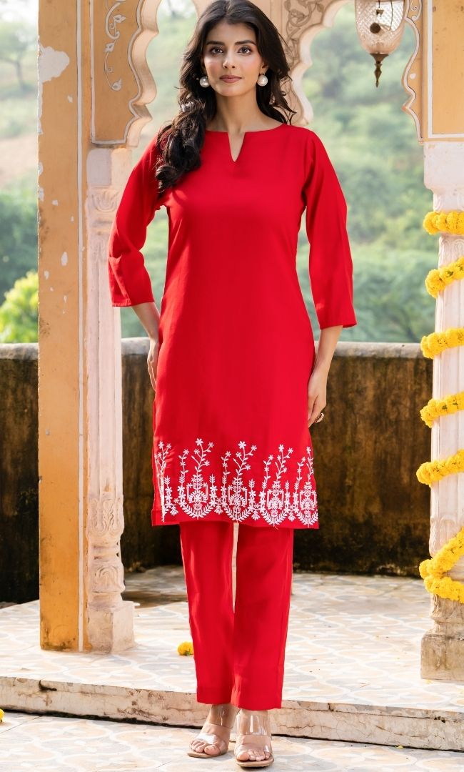 Era Red Co ord Set