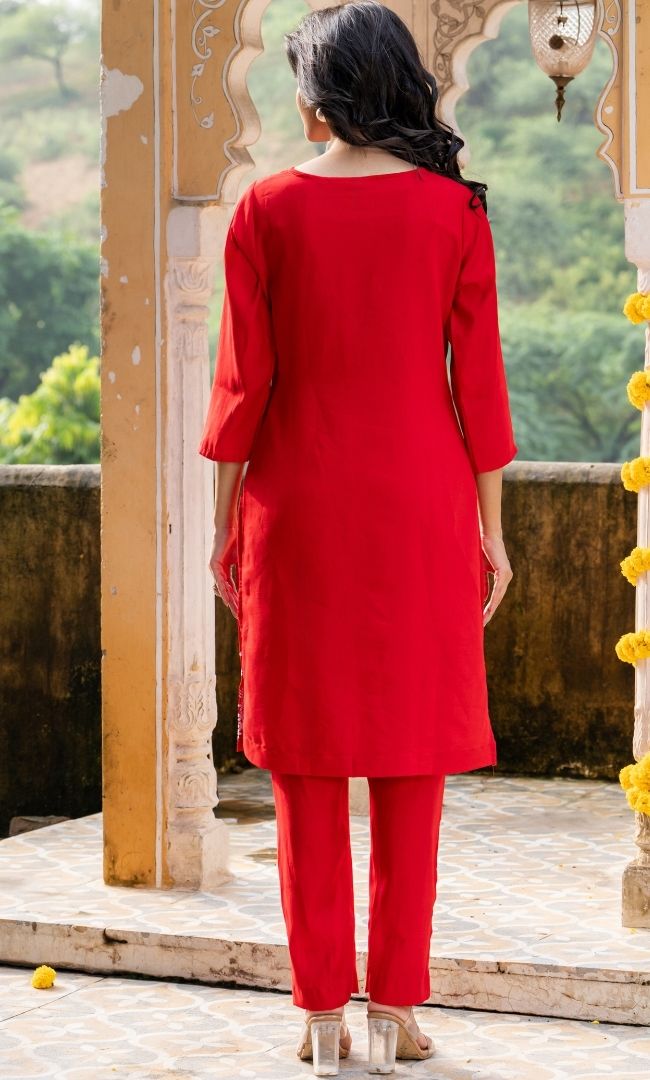 Era Red Co ord Set