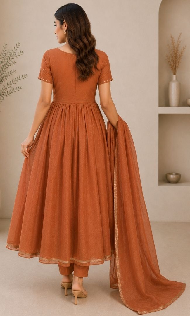Amira Tissue Anarkali Set
