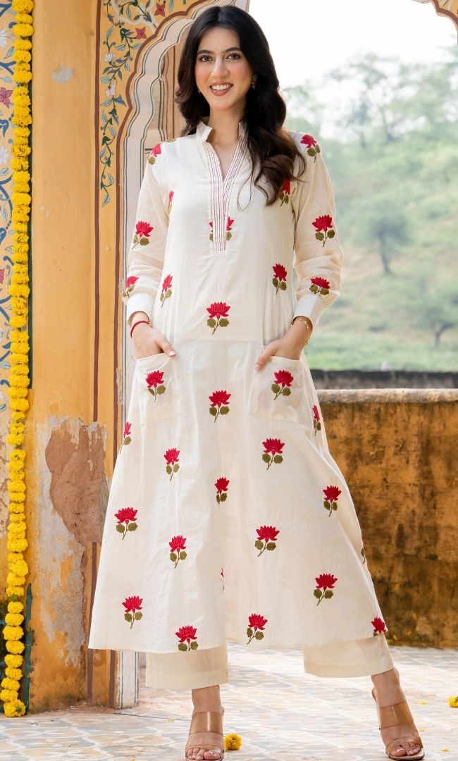 Seoul Lotus Kurta Co ord Set