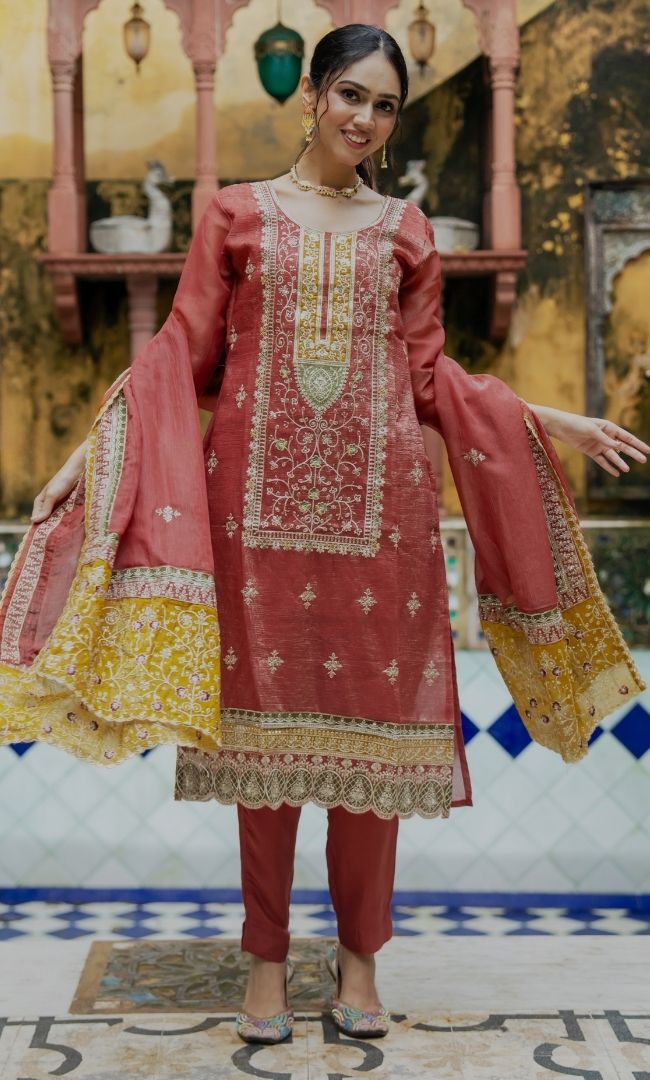 Laalima Maroon Suit Set