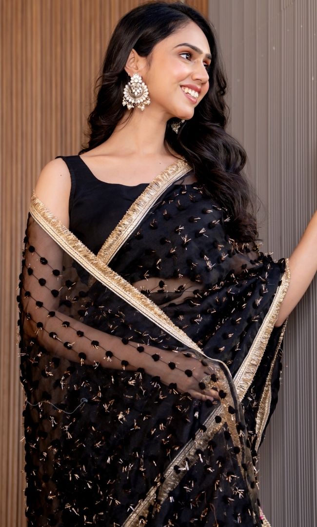 Shadow Black Saree