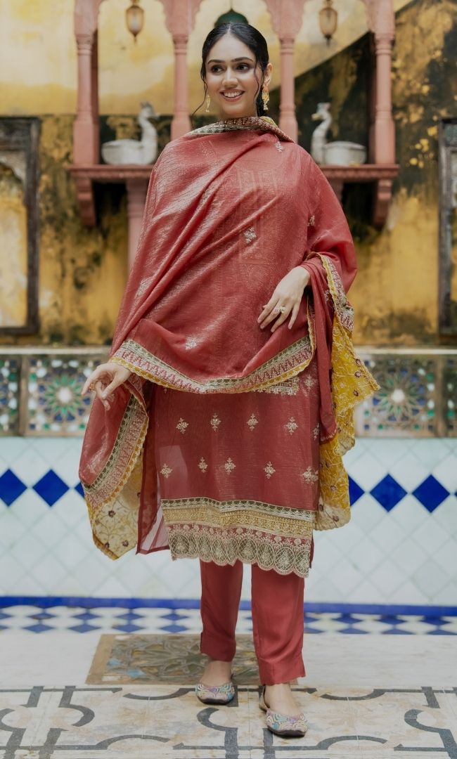 Laalima Maroon Suit Set