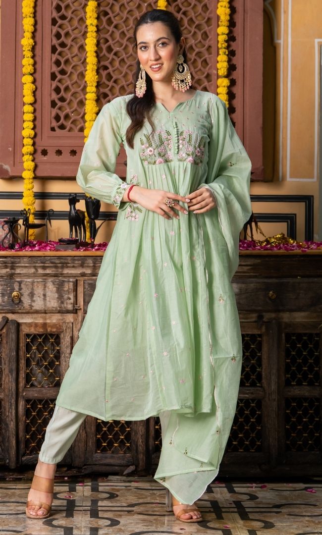 Hivara Green Suit Set