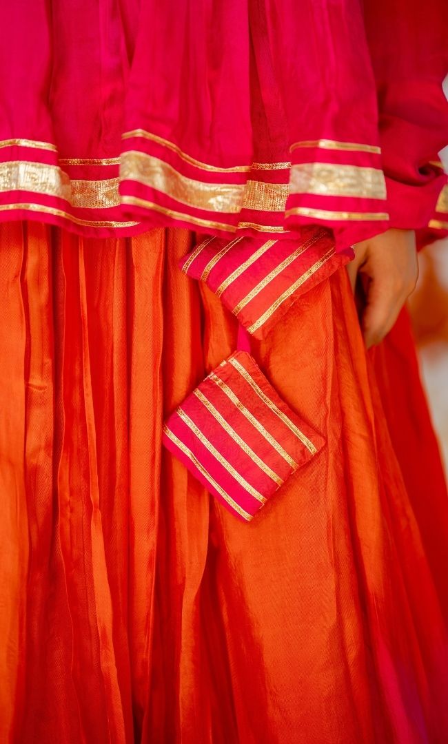 Rose Saffron Skirt Set