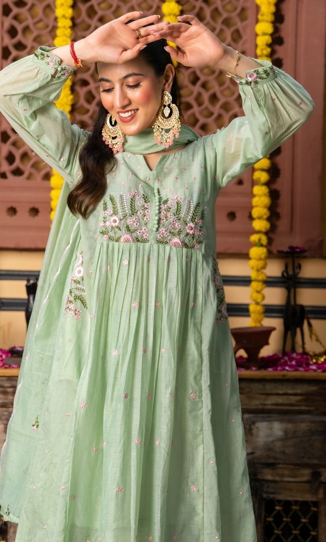 Hivara Green Suit Set