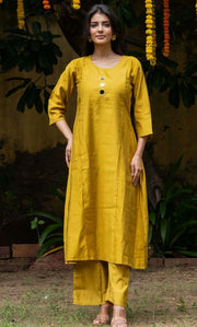 Mirge Mustard Kurta Set