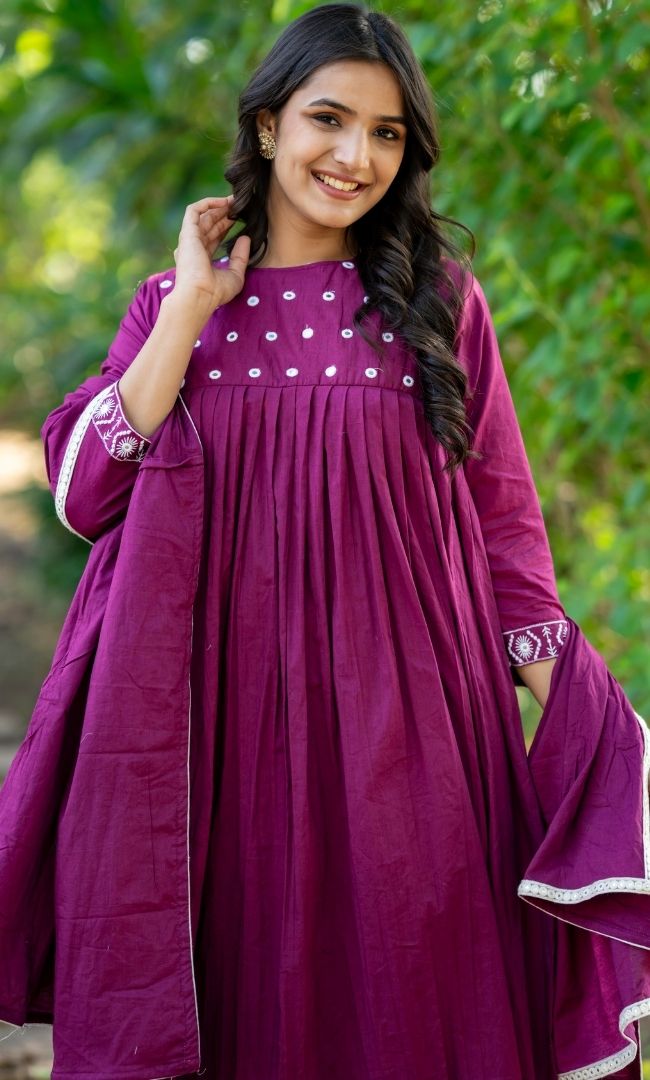 Rang Noor Cotton Anarkali Set