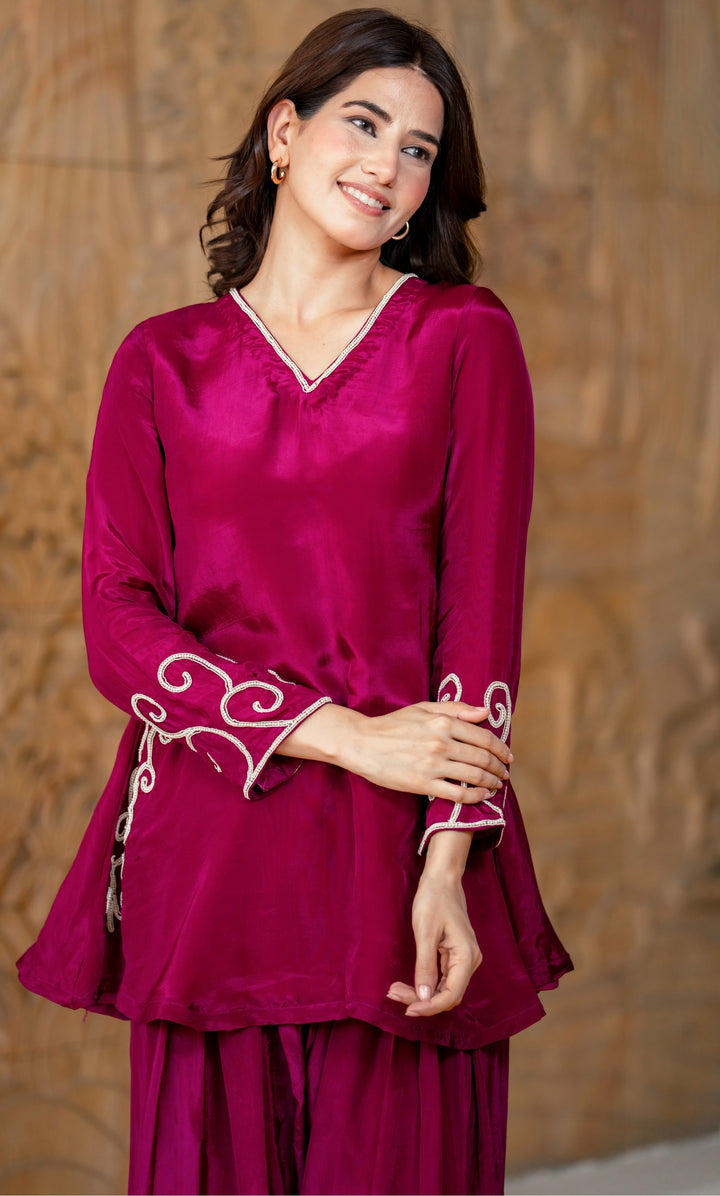 Tulip Wine Co-ord Set