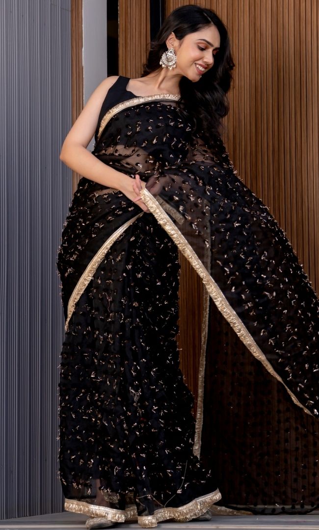 Shadow Black Saree