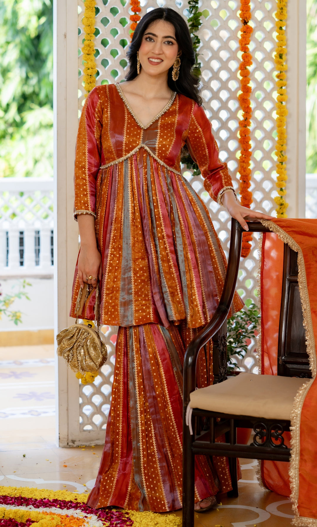 Parve Multi Color Sharara Set