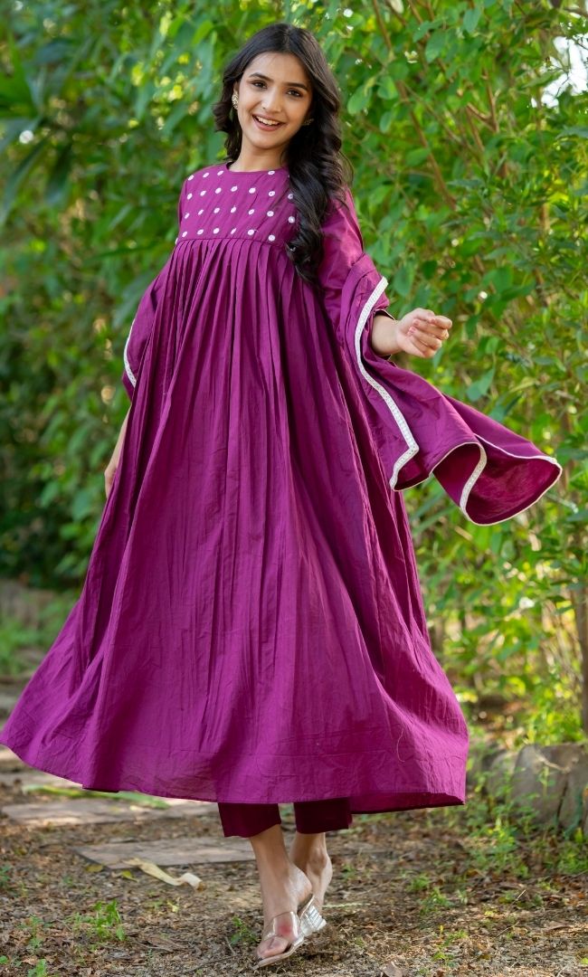 Rang Noor Cotton Anarkali Set
