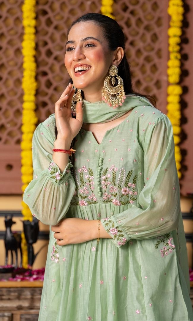 Hivara Green Suit Set