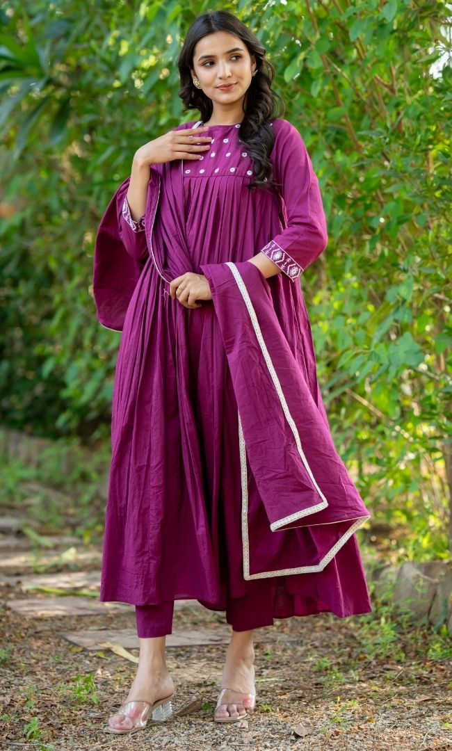 Rang Noor Cotton Anarkali Set