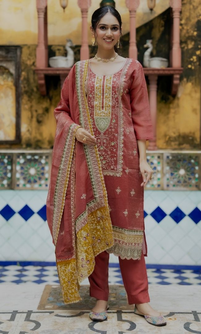 Laalima Maroon Suit Set