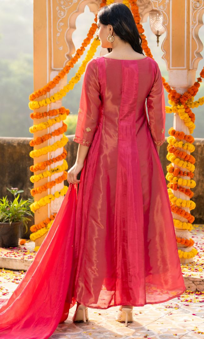 Rasberry Pink Tissue Suit Set