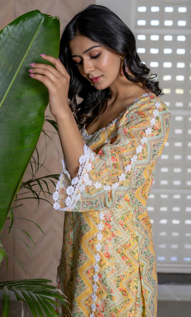 Goldie Printed Kurta Set
