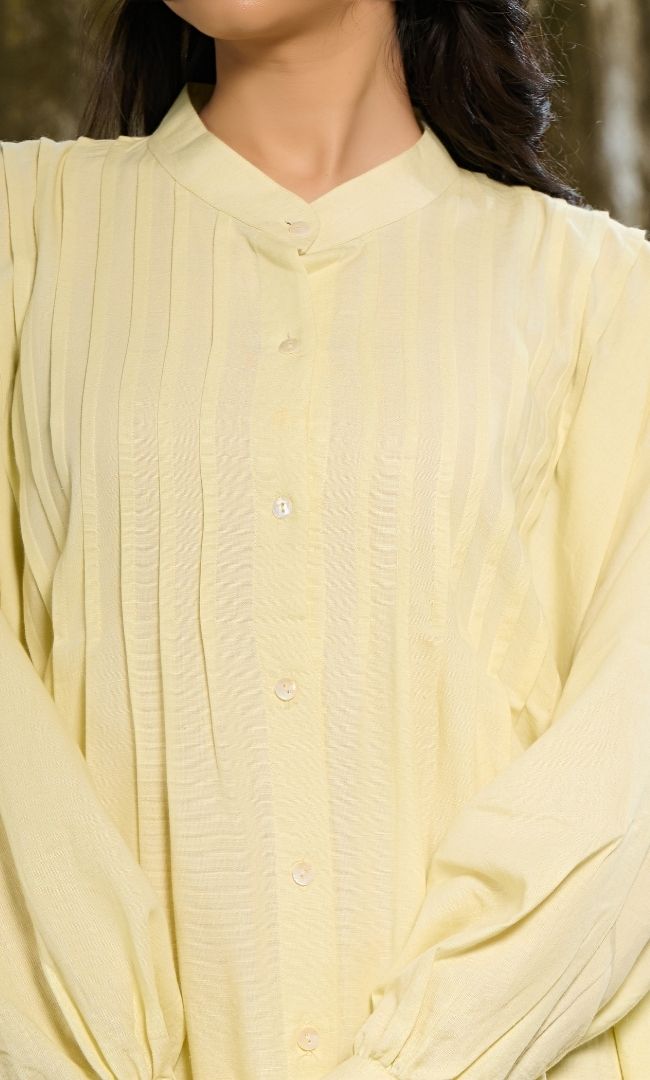 lime Yellow linen dress