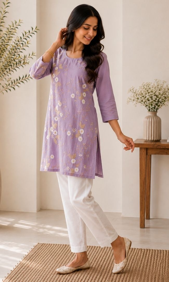 Lavish Mul Chanderi Kurti