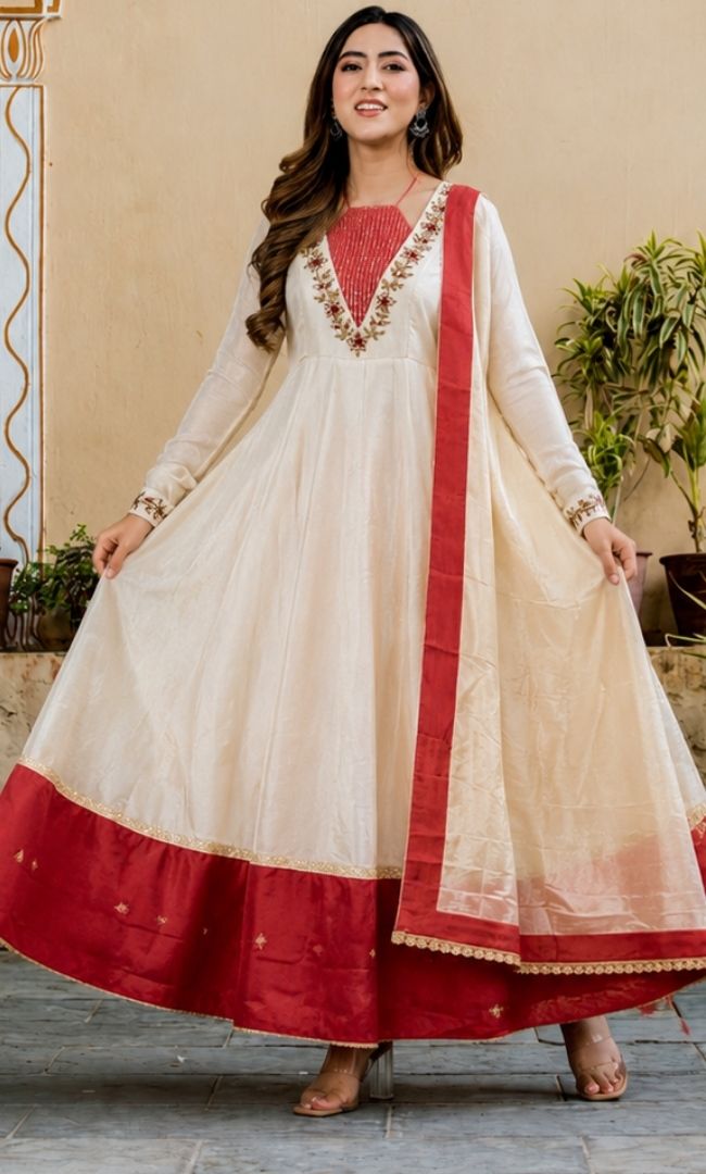 Aarohi Tissue Anarkali Set