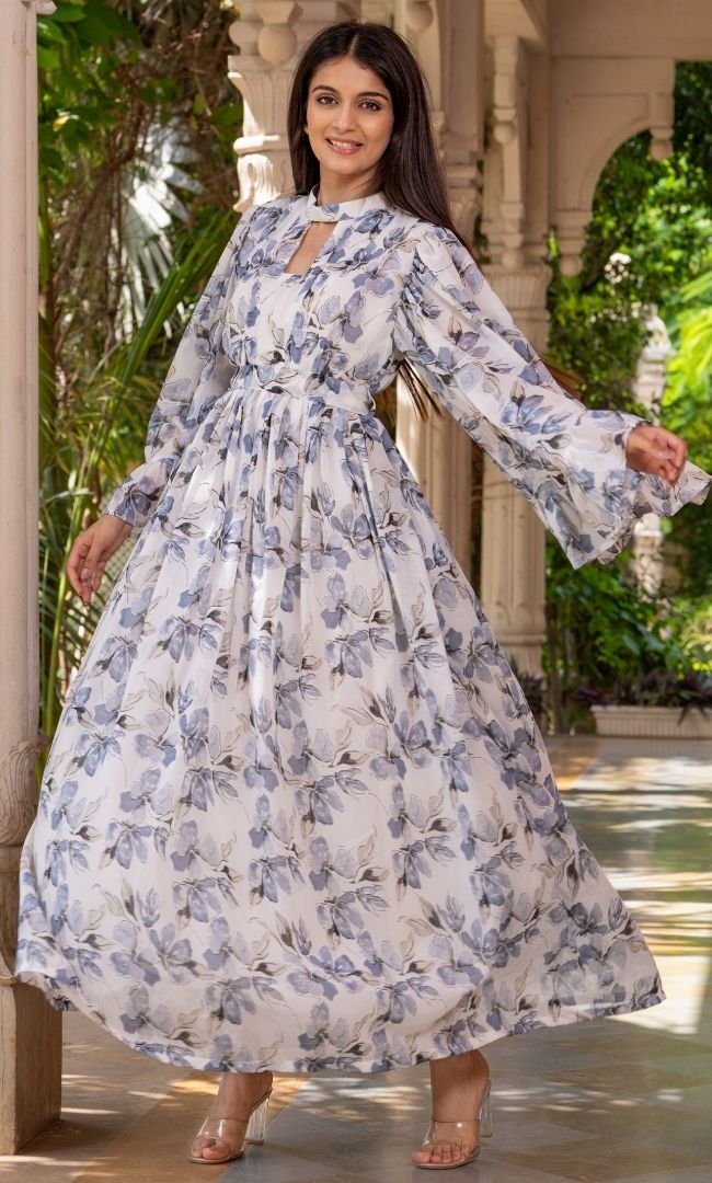 Carolina Blue Printed Dress