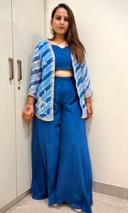 Blue Luxe Leheriya Set