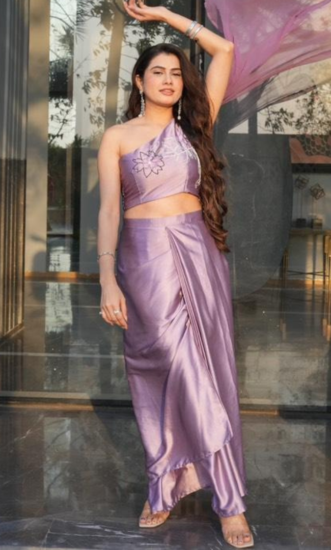 Sparkle Purple Skirt Set