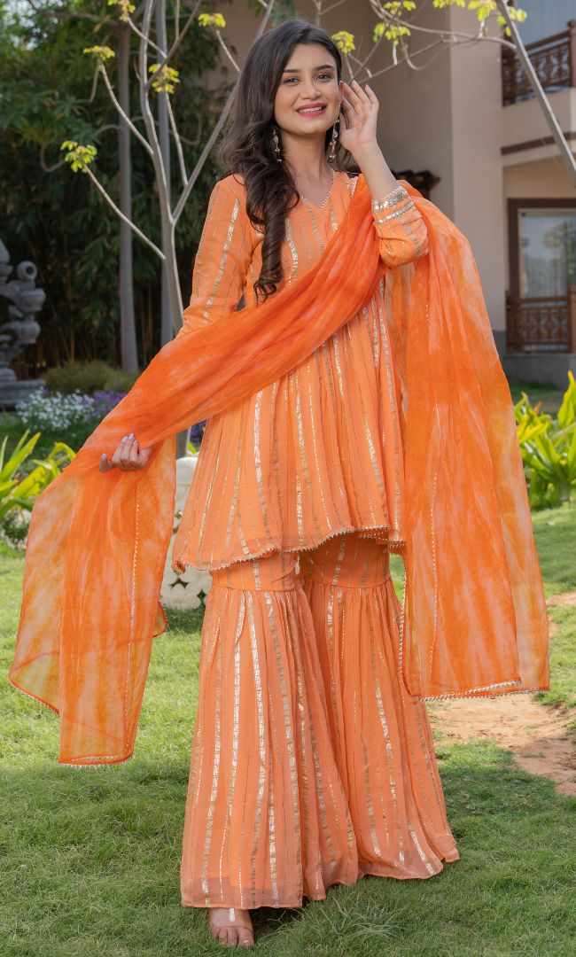 CORAL SHARARA SET