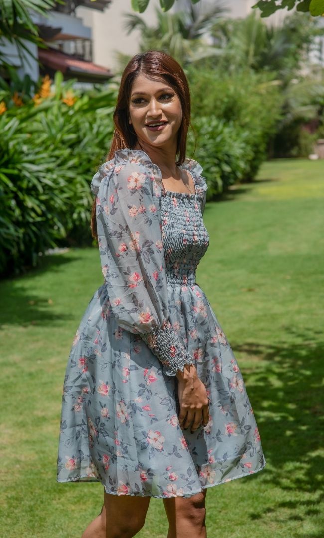 BLOSSOM GREY DRESS