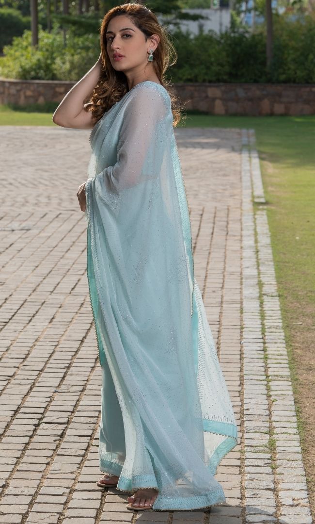 CELESTE BLUE SAREE