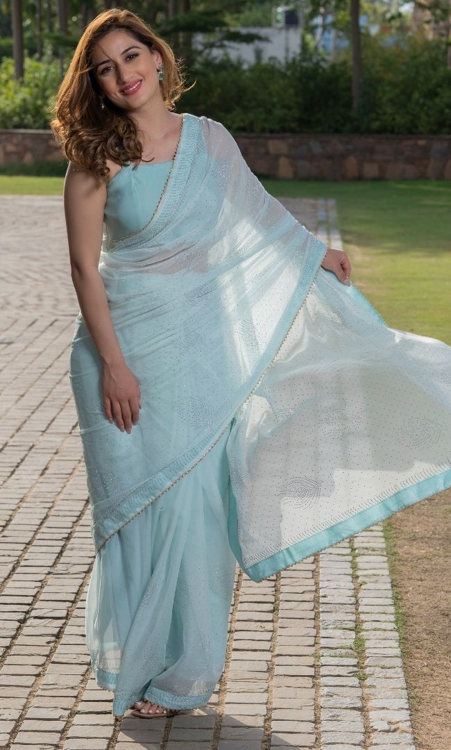 CELESTE BLUE SAREE