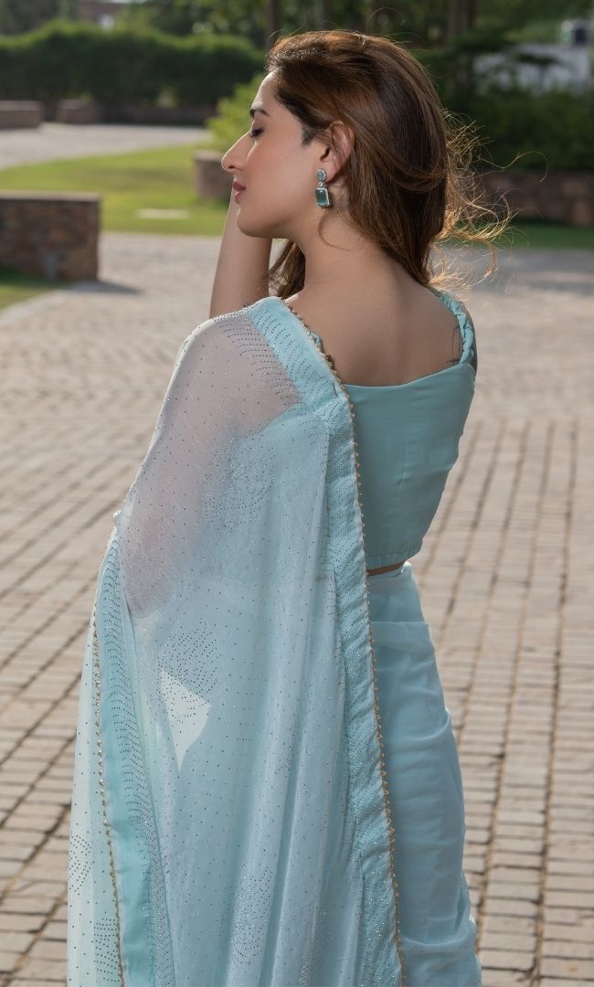 CELESTE BLUE SAREE