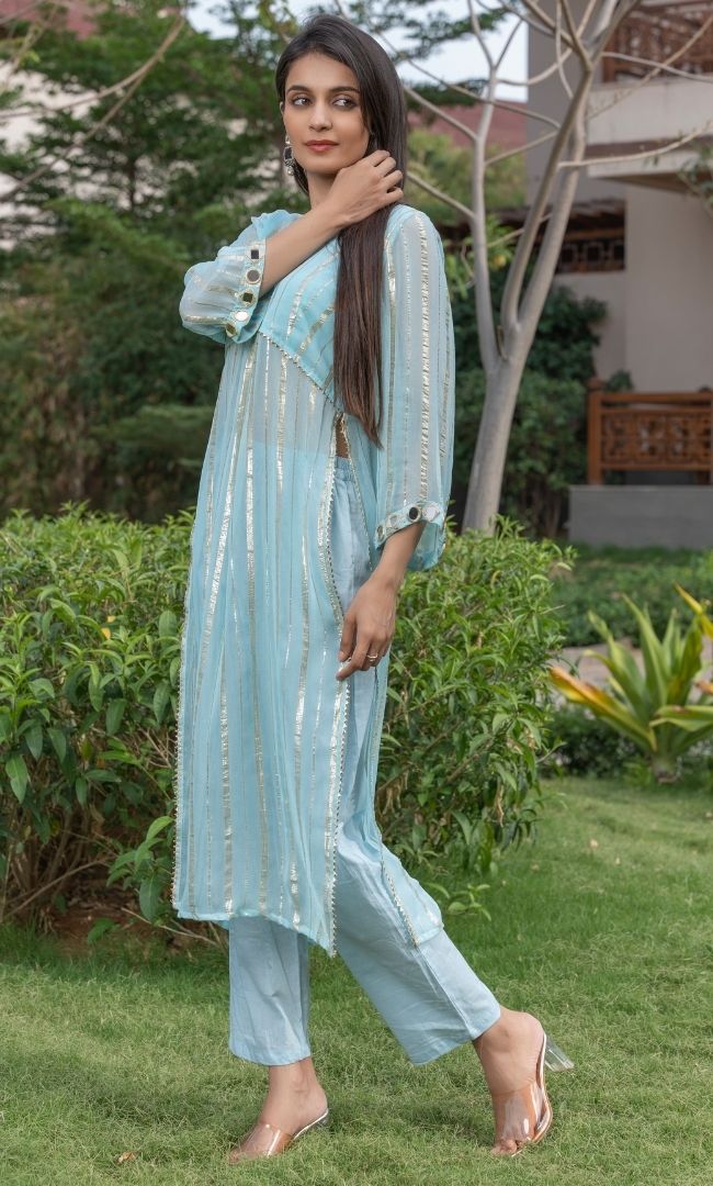 COOL BLUE KURTA SET