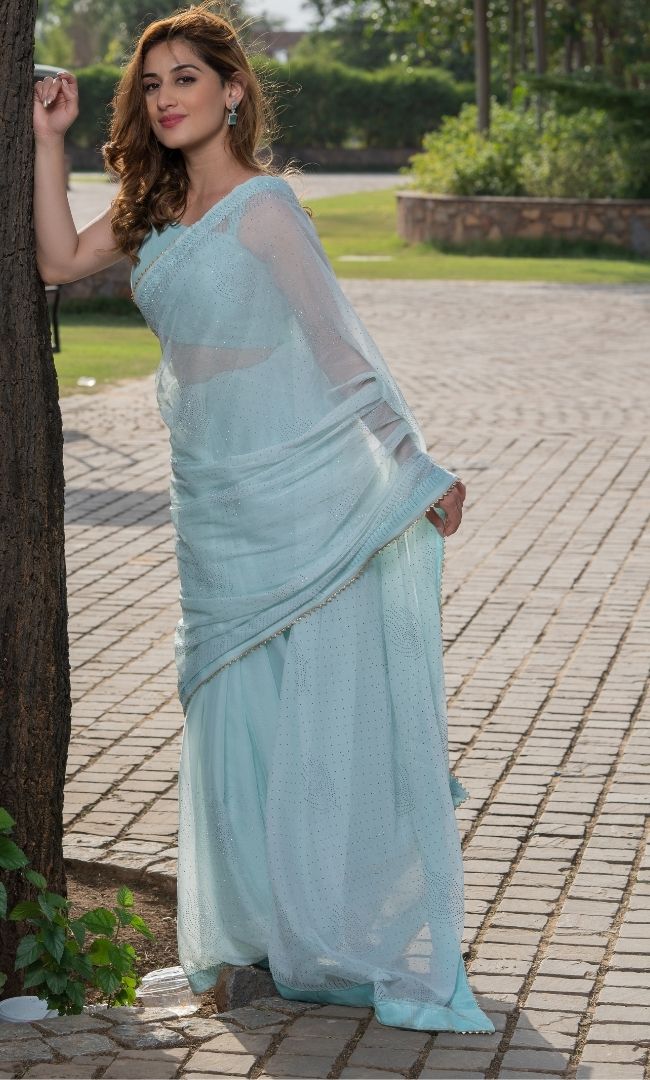 CELESTE BLUE SAREE
