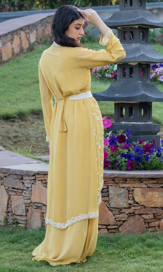 MUSTARD JACKET DRESS