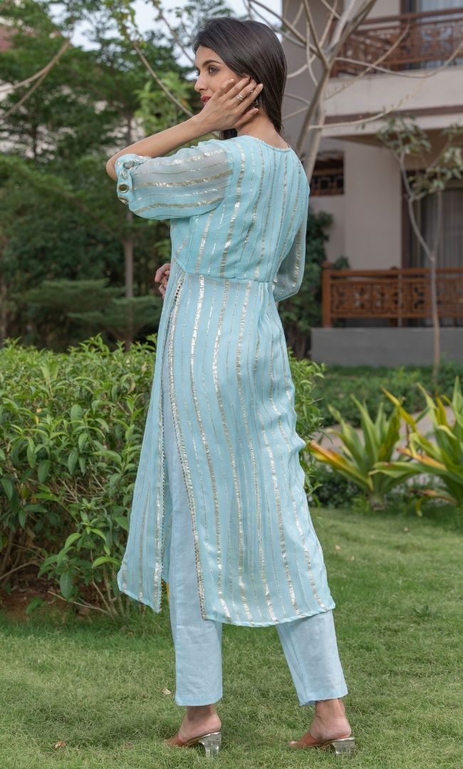 COOL BLUE KURTA SET