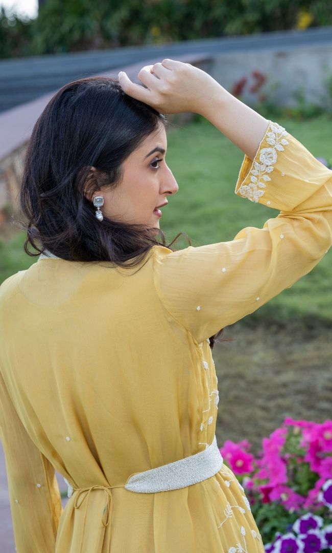 MUSTARD JACKET DRESS
