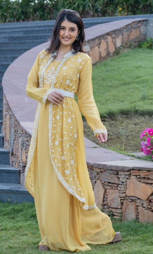 MUSTARD JACKET DRESS
