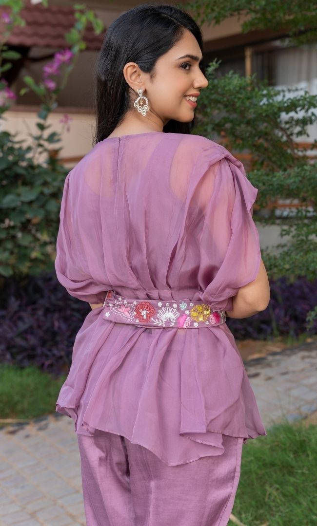 MAUVE KAFTAN CO-ORD SET