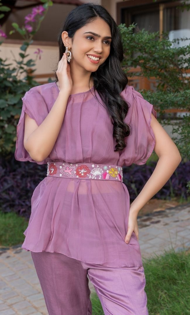 MAUVE KAFTAN CO-ORD SET