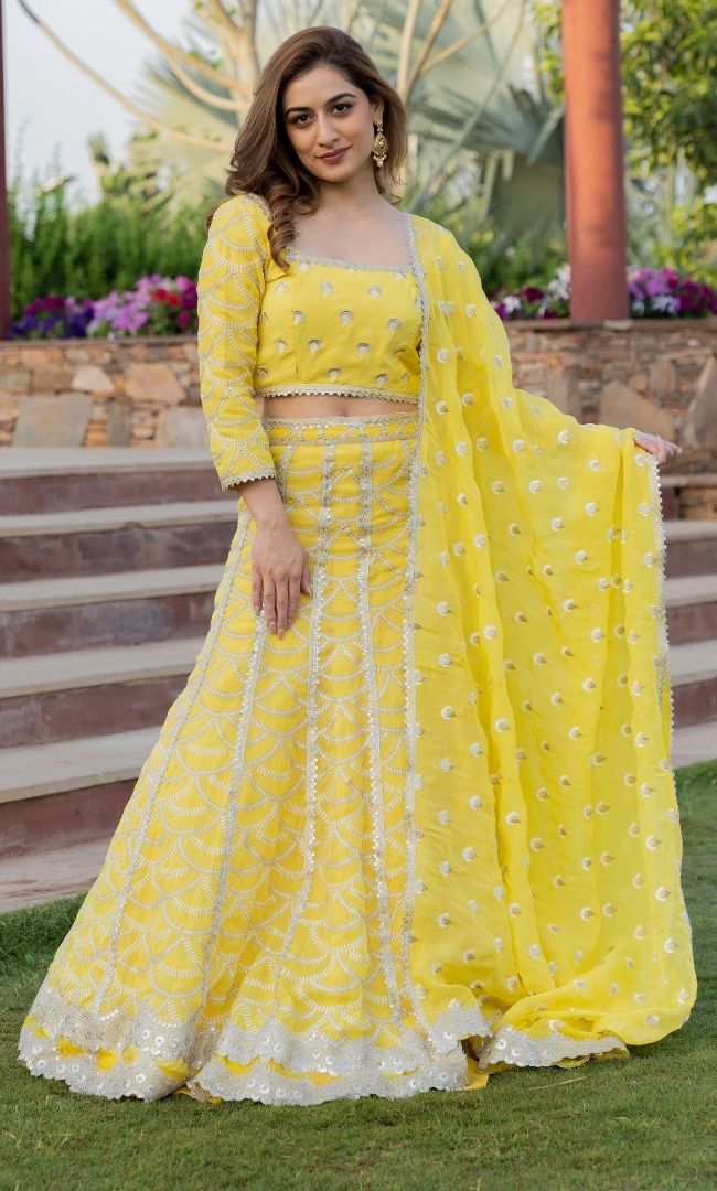 HALDI YELLOW LEHENGA SET