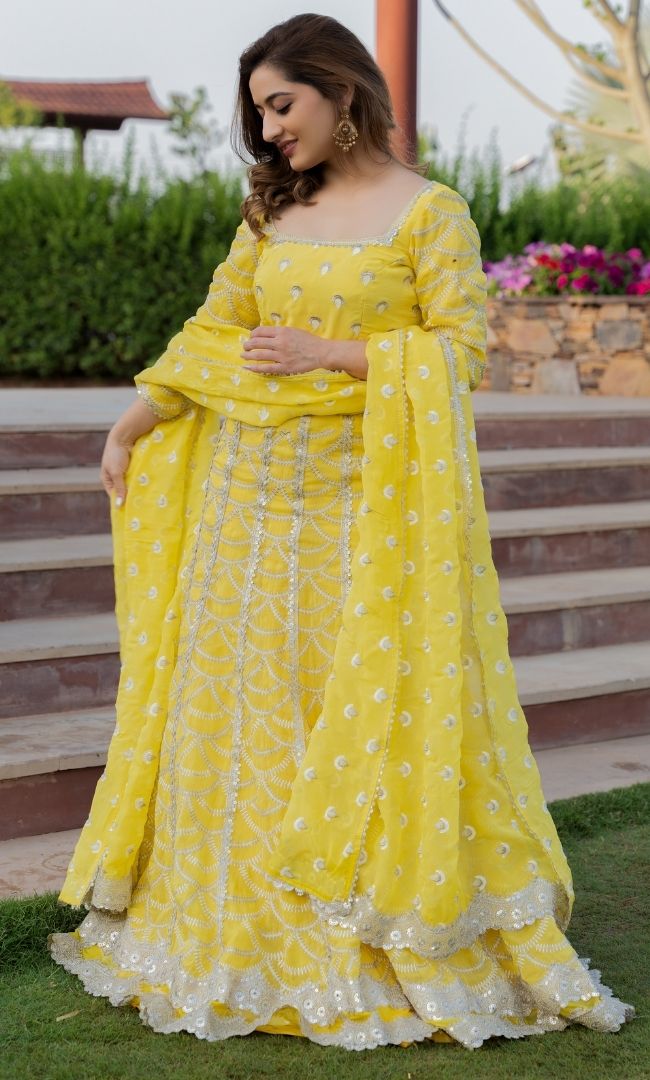 HALDI YELLOW LEHENGA SET