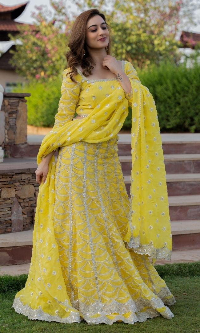 HALDI YELLOW LEHENGA SET