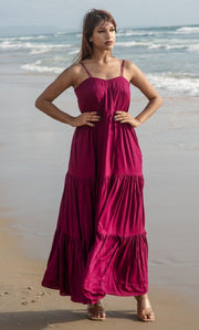 PLUM TIRED MAXI DRESS